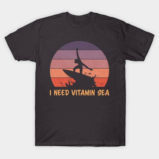 Vitamin Sea Surfing Pun | Funny Surf T-Shirt by shirtonaut